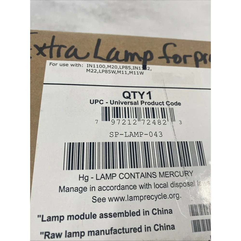 InFocus Projector Lamp Housing SP-LAMP-043 BRAND NEW SEALED BOX InFocus 1100
